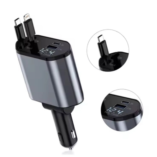 Retractable Cord Car Charging Adapter